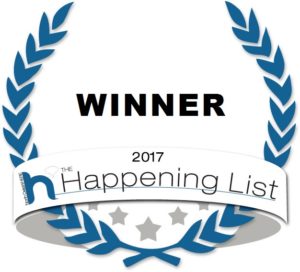 North DelaWHERE Happening Magazine 2017 Winner badge